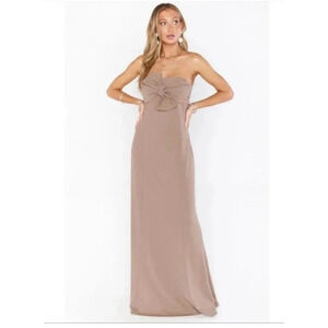 NWT Show Me Your Mumu Women's Harper Gown Dune Stretch S